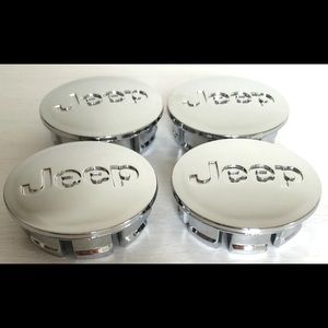 Jeep Center Caps Chrome/Silver 56mm Brand New (Set of 4)